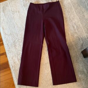 Women's Wide-Leg Tailored Pants in Burgundy